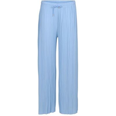 More Malito Geplooide damesbroek Losse vloeiende chiffon broek Lange zomerbroek Trendy Marlene broek 883, Hemelsblauw S-M More Malito Geplooide damesbroek Losse vloeiende chiffon broek Lange zomerbroek Trendy Marlene broek 883, Hemelsblauw S-M