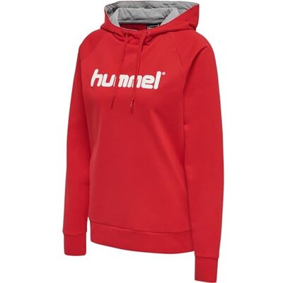 Hummel GO Cotton dames capuchontrui logo Hummel GO Cotton dames capuchontrui logo