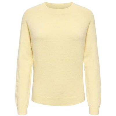 Only Onlrica Life L/S Knt Noos Sweater voor dames, Dubbele crème, XL XL Only Onlrica Life L/S Knt Noos Sweater voor dames, Dubbele crème, XL XL
