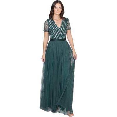 Maya Deluxe Maxi-jurk voor Dames, Bruidsmeisje, V-hals, Plus-size, Galajurk, Korte Mouwen, Lang, Elegant, Hoge Taille, Bruidsmeisjesjurk, Dames, Emerald Groen 56 Maya Deluxe Maxi-jurk voor Dames, Bruidsmeisje, V-hals, Plus-size, Galajurk, Korte Mouwen, Lang, Elegant, Hoge Taille, Bruidsmeisjesjurk, Dames, Emerald Groen 56