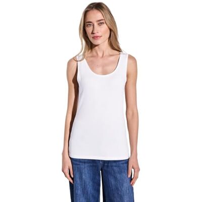 Street One A322896 Effen basic top voor dames (1 stuk), Wit 46 Street One A322896 Effen basic top voor dames (1 stuk), Wit 46