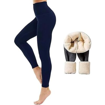 LYAART Lamsvacht winterlegging Warme fleece gevoerde panty voor dames Superdikke thermische legging van kasjmier met hoge taille LYAART Lamsvacht winterlegging Warme fleece gevoerde panty voor dames Superdikke thermische legging van kasjmier met hoge taille