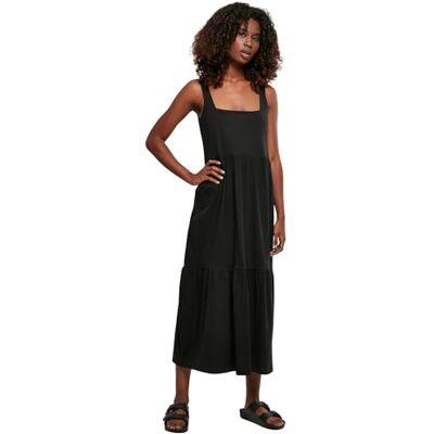 Urban Classics Zomerjurk 7/8 voor dames, damesjurk, zwart. XS Urban Classics Zomerjurk 7/8 voor dames, damesjurk, zwart. XS