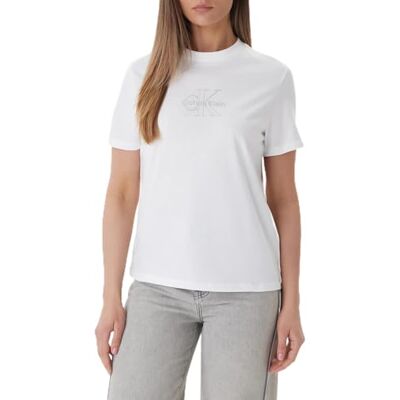 Calvin Klein Ss Clasic Monologo Tee Lv047f831g grafische T-shirts voor dames S Calvin Klein Ss Clasic Monologo Tee Lv047f831g grafische T-shirts voor dames S