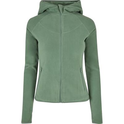 Urban Classics Fleece hoodie voor dames met ritssluiting en verlengde rug, verkrijgbaar in vele kleuren, maten XS tot 5XL, Salvia, S S Urban Classics Fleece hoodie voor dames met ritssluiting en verlengde rug, verkrijgbaar in vele kleuren, maten XS tot 5XL, Salvia, S S
