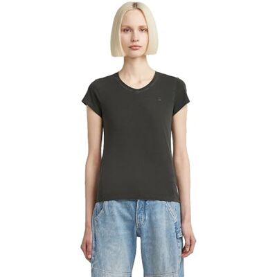 G-STAR RAW G-STAR Eyben Slim V-hals Top 2.0 T-shirt voor dames, Grijs (Asfalt Gd D24533-b059-b575), L L G-STAR RAW G-STAR Eyben Slim V-hals Top 2.0 T-shirt voor dames, Grijs (Asfalt Gd D24533-b059-b575), L L