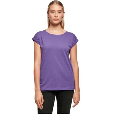 Build Your Brand By021-Dames Extended Shoulder Tee Dames T-shirt met blote schouders (1 stuk), Paars (Ultraviolet), L L Build Your Brand By021-Dames Extended Shoulder Tee Dames T-shirt met blote schouders (1 stuk), Paars (Ultraviolet), L L