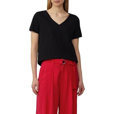 s.Oliver T-shirt van slubgaren met V-hals, zwart., 40 40 s.Oliver T-shirt van slubgaren met V-hals, zwart., 40 40