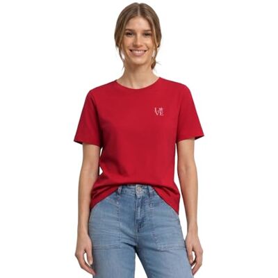 Street One 3230243 T-shirt met bedrukte details voor dames (1 stuk), rood (Salsa Red) 38 Street One 3230243 T-shirt met bedrukte details voor dames (1 stuk), rood (Salsa Red) 38