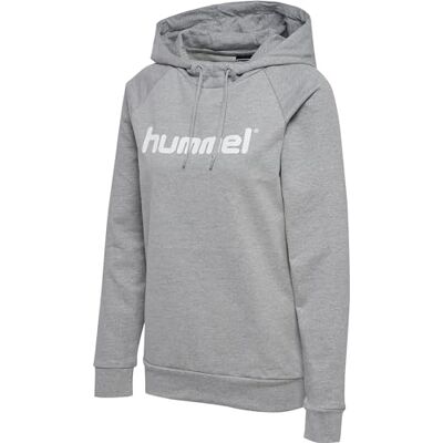 Hummel GO Cotton dames capuchontrui logo Hummel GO Cotton dames capuchontrui logo