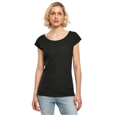 Build Your Brand Dames T-shirt met brede hals, dames T-shirt (1 stuk) XS Build Your Brand Dames T-shirt met brede hals, dames T-shirt (1 stuk) XS