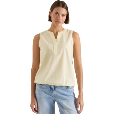 Cecil 3413136 Seersucker damesblouse (1 stuk), Lichtgeel, XXL XXL Cecil 3413136 Seersucker damesblouse (1 stuk), Lichtgeel, XXL XXL