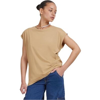 Urban Classics Lange schouder Tee voor dames, T-shirt, Beige Union, XL, effen beige XL Urban Classics Lange schouder Tee voor dames, T-shirt, Beige Union, XL, effen beige XL
