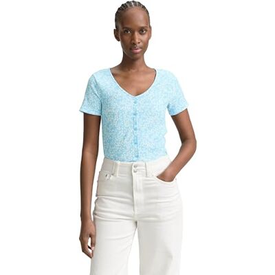 TOM TAILOR Denim 1046553 T-shirt voor dames, 38267 kleine bloemenprint, XL XL TOM TAILOR Denim 1046553 T-shirt voor dames, 38267 kleine bloemenprint, XL XL