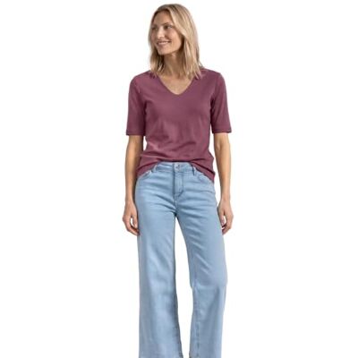 Street One 3116837 Basic T-shirt met V-hals in effen kleur voor dames (1 stuk) 42 Street One 3116837 Basic T-shirt met V-hals in effen kleur voor dames (1 stuk) 42