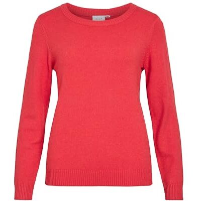 VILA Viril O-hals L/S gebreide top Noos gebreide damestrui, Hibiscus, XL XL VILA Viril O-hals L/S gebreide top Noos gebreide damestrui, Hibiscus, XL XL