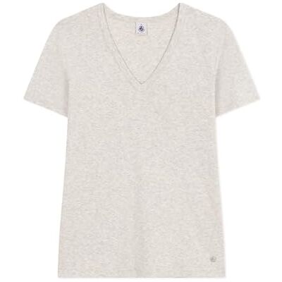 Petit Bateau A0a1i T-shirt met korte mouwen voor dames (1 stuk), grijs., M M Petit Bateau A0a1i T-shirt met korte mouwen voor dames (1 stuk), grijs., M M