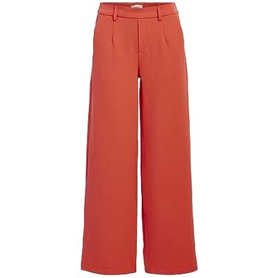 Object Objlisa Wide Pant Noos Damesbroek, koraal, 34 34 Object Objlisa Wide Pant Noos Damesbroek, koraal, 34 34