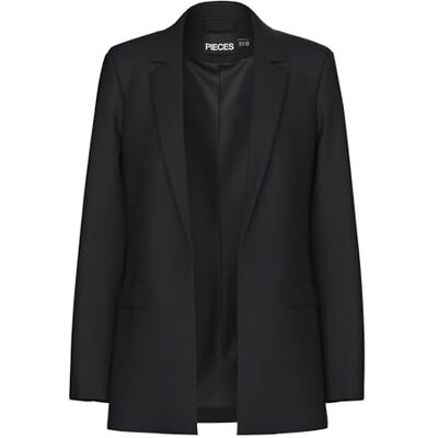 PIECES Blazer Pcbossy Ls Loose Blazer Noos, zwart., S S PIECES Blazer Pcbossy Ls Loose Blazer Noos, zwart., S S