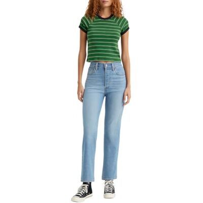 Levis Ribcage Straight Ankle Jeans voor dames (1 stuk), Center Lane 23W / 27L Levis Ribcage Straight Ankle Jeans voor dames (1 stuk), Center Lane 23W / 27L