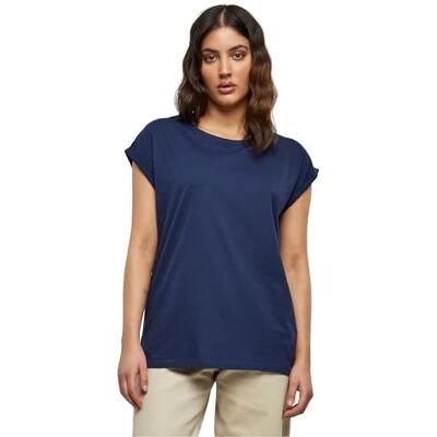 Urban Classics Damesshirt met lange mouwen, Donkerblauw 5XL grote maten Urban Classics Damesshirt met lange mouwen, Donkerblauw 5XL grote maten