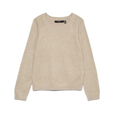 Vero Moda VMDOFFY gebreide trui trui, Silver Mink/Detail: W. Lurex Gold, XL XL Vero Moda VMDOFFY gebreide trui trui, Silver Mink/Detail: W. Lurex Gold, XL XL