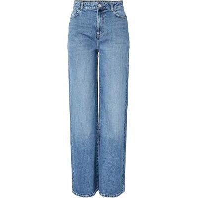 PIECES Pcselma Hw Wide Jeans New Mb Noos Bc Pcselma Hw Wide Jeans New Mb Noos Bc Dames (1 stuk), Medium blauwe denim, Taille 25 / lengte 30 Taille 25 / lengte 30 PIECES Pcselma Hw Wide Jeans New Mb Noos Bc Pcselma Hw Wide Jeans New Mb Noos Bc Dames (1 stuk), Medium blauwe denim, Taille 25 / lengte 30 Taille 25 / lengte 30