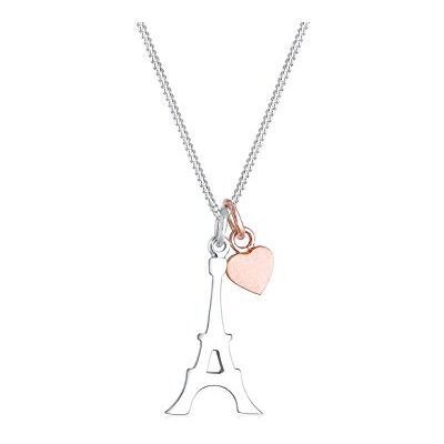 Elli Dameshalsketting Eiffeltoren hart (925/1000) zilver Elli Dameshalsketting Eiffeltoren hart (925/1000) zilver