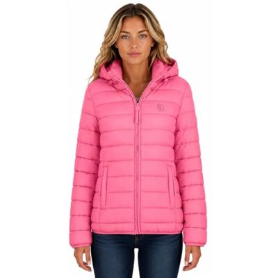 Geographical Norway Atikotal Lady Hood Donsjack voor dames, dun, gewatteerd, met capuchon, lichte jas met ritssluiting, zijzakken, borst- en mouwen, casual tussenjas XL Geographical Norway Atikotal Lady Hood Donsjack voor dames, dun, gewatteerd, met capuchon, lichte jas met ritssluiting, zijzakken, borst- en mouwen, casual tussenjas XL