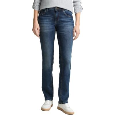 TOM TAILOR Dames 20622022 Alexa Straight Jeans, 10281 Mid Stone Wash Denim, Taille 28 / lengte 32 Taille 28 / lengte 32 TOM TAILOR Dames 20622022 Alexa Straight Jeans, 10281 Mid Stone Wash Denim, Taille 28 / lengte 32 Taille 28 / lengte 32