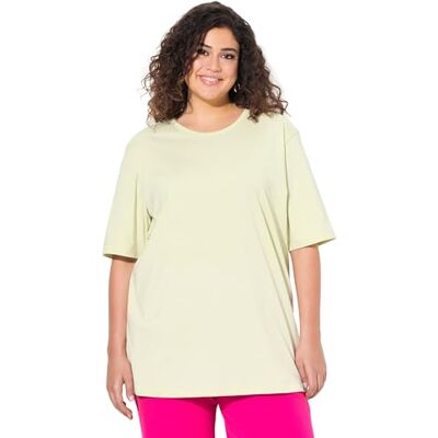 Ulla Popken T-shirt, ronde hals, relaxed, halflange mouwen voor dames, Pistache 50-52 Ulla Popken T-shirt, ronde hals, relaxed, halflange mouwen voor dames, Pistache 50-52