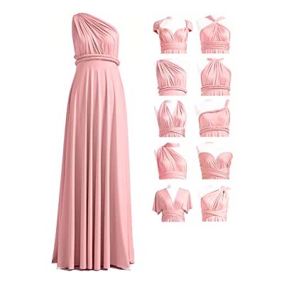 72styles Infinity bruidsmeisjesjurk voor dames, converteerbare jurk, lang, grote maat, multifunctionele jurk, avond, bruiloft, Poeder roze, Eén maat Eén maat 72styles Infinity bruidsmeisjesjurk voor dames, converteerbare jurk, lang, grote maat, multifunctionele jurk, avond, bruiloft, Poeder roze, Eén maat Eén maat