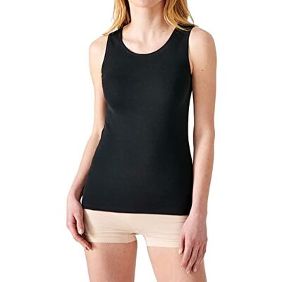 Damart Thermolactyl fijne rib tanktop dames T-shirt, zwart. XL Damart Thermolactyl fijne rib tanktop dames T-shirt, zwart. XL