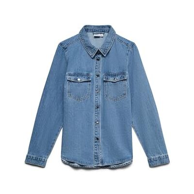 Vero Moda Vmjennie Ls Denim Shirt Mix Noos Denim Shirt Dames XS Vero Moda Vmjennie Ls Denim Shirt Mix Noos Denim Shirt Dames XS