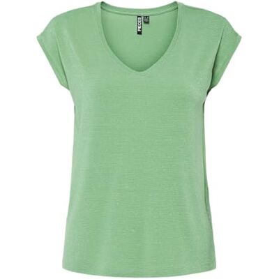 PIECES Pcbillo Tee_Lurex Stripes T-shirt voor dames, Absinthe Green, XL XL PIECES Pcbillo Tee_Lurex Stripes T-shirt voor dames, Absinthe Green, XL XL