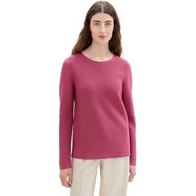 TOM TAILOR Dames basic gebreide coltrui, 16348 Roze fluweel, XS XS TOM TAILOR Dames basic gebreide coltrui, 16348 Roze fluweel, XS XS