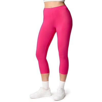 Ladeheid Dames 3/4 legging katoen LA40-132, Amarant, M M Ladeheid Dames 3/4 legging katoen LA40-132, Amarant, M M