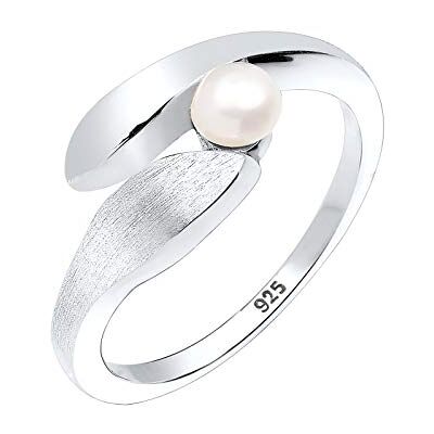 Elli Ring dames zilver 925/1000 zoetwaterparels T 54 (17.2) 0610670912_54, zilver, parel, Zilver, Parel Elli Ring dames zilver 925/1000 zoetwaterparels T 54 (17.2) 0610670912_54, zilver, parel, Zilver, Parel