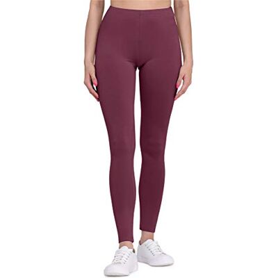 Bellivalini BLV50-147 Dameslegging, viscose, comfortabele kleding, voor dagelijks gebruik of sport, geschikt voor het hele jaar door, Bordeaux S Bellivalini BLV50-147 Dameslegging, viscose, comfortabele kleding, voor dagelijks gebruik of sport, geschikt voor het hele jaar door, Bordeaux S