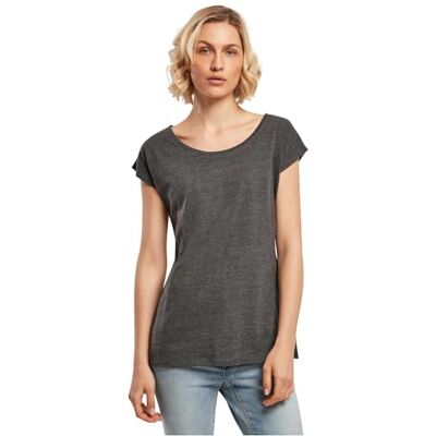 Build Your Brand Dames T-shirt met brede hals, dames T-shirt (1 stuk) XS Build Your Brand Dames T-shirt met brede hals, dames T-shirt (1 stuk) XS