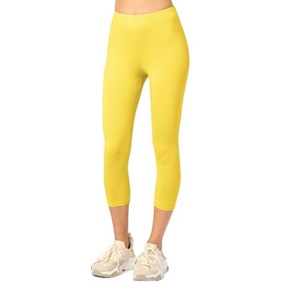 Merry Style Leggings Katoen Vrouwen Comfortabele Zachte Stretch 3/4 Leggings Vrouwen Korte Dagelijks of Thuis Ontspannen Dameskleding MS10-199, Geel. M Merry Style Leggings Katoen Vrouwen Comfortabele Zachte Stretch 3/4 Leggings Vrouwen Korte Dagelijks of Thuis Ontspannen Dameskleding MS10-199, Geel. M