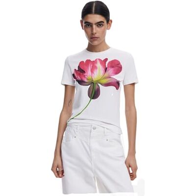 Desigual Ts_plata T-shirt voor dames, Wit., XS XS Desigual Ts_plata T-shirt voor dames, Wit., XS XS