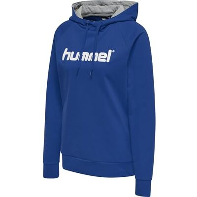 Hummel GO Cotton dames capuchontrui logo Hummel GO Cotton dames capuchontrui logo