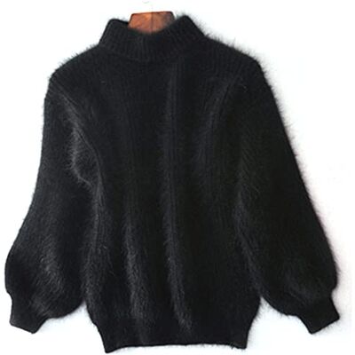 YOUAO Effen kleur kasjmier gebreide trui losse gebreide trui casual kabelgebreide trui met lange mouwen en ronde hals in effen kleur YOUAO Effen kleur kasjmier gebreide trui losse gebreide trui casual kabelgebreide trui met lange mouwen en ronde hals in effen kleur