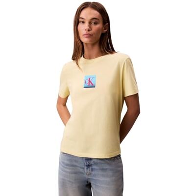 Calvin Klein Ss Classic Boxed Monogram Tee Lv047d874g grafische T-shirts voor dames, Geel (Chartreuse Melon), XS XS Calvin Klein Ss Classic Boxed Monogram Tee Lv047d874g grafische T-shirts voor dames, Geel (Chartreuse Melon), XS XS