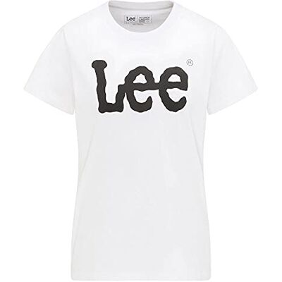 Lee T-shirt met logo, Wit XS Lee T-shirt met logo, Wit XS