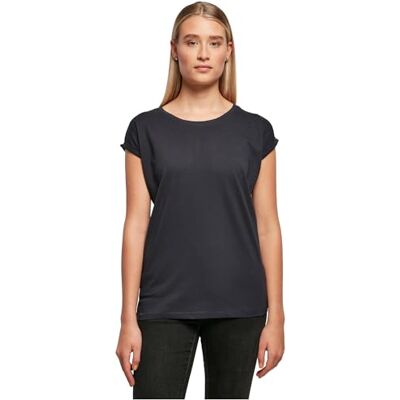 Build Your Brand By021-ladies Extended Shoulder Tee T-shirt met blote schouders voor dames (1 stuk), Navy Blauw, S S Build Your Brand By021-ladies Extended Shoulder Tee T-shirt met blote schouders voor dames (1 stuk), Navy Blauw, S S