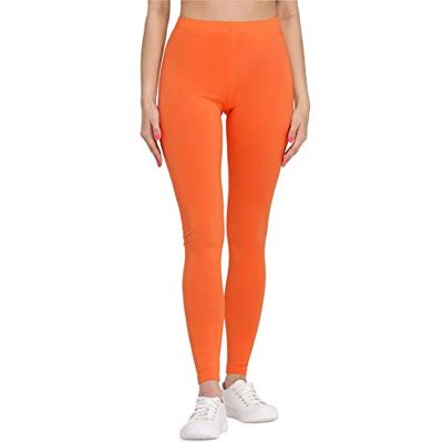 Bellivalini Lange legging van viscose, sportpak voor dames, BLV50-147, oranje, XS XS Bellivalini Lange legging van viscose, sportpak voor dames, BLV50-147, oranje, XS XS