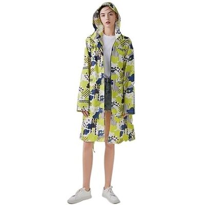 XUCZHAI Elegante effen gele regenponcho voor dames, waterdicht, met capuchon en zakken XUCZHAI Elegante effen gele regenponcho voor dames, waterdicht, met capuchon en zakken