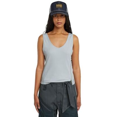 G-STAR RAW G-STAR Asymmetrical Zip Slim Tank Top Wmn T-shirt voor dames, Blauw (Plein Air D26226-d275-h001), XS XS G-STAR RAW G-STAR Asymmetrical Zip Slim Tank Top Wmn T-shirt voor dames, Blauw (Plein Air D26226-d275-h001), XS XS